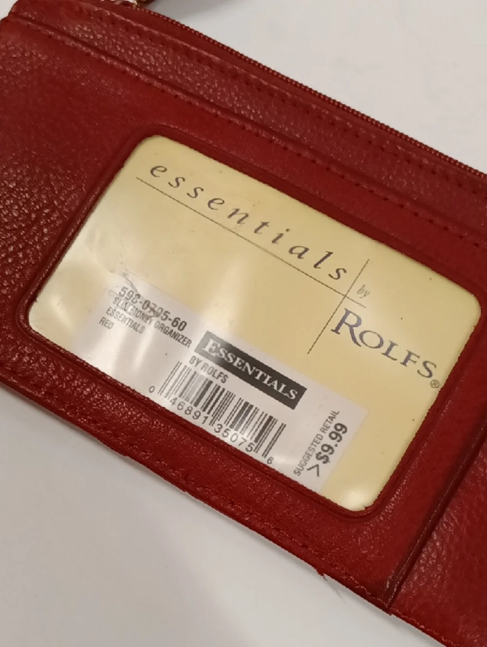 NWT Vintage Rolfs Red Leather Credit Card Wallet